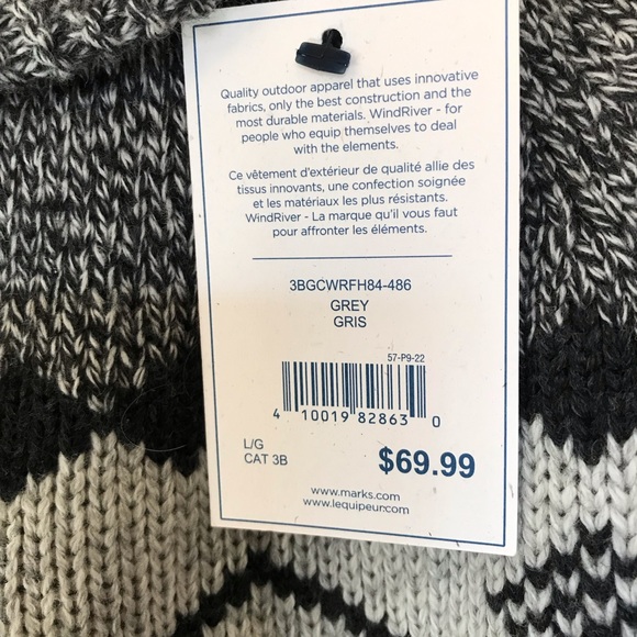 Ladies Grey Sweater made by Wind River, size large. - Picture 2 of 4